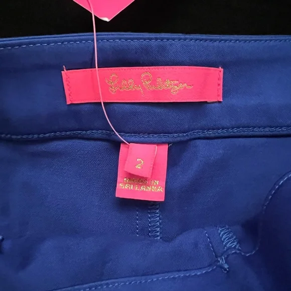Lilly Pulitzer 5" Arabeth Scallop Stretch Short in corsica blue. Size 2. - Picture 4 of 7